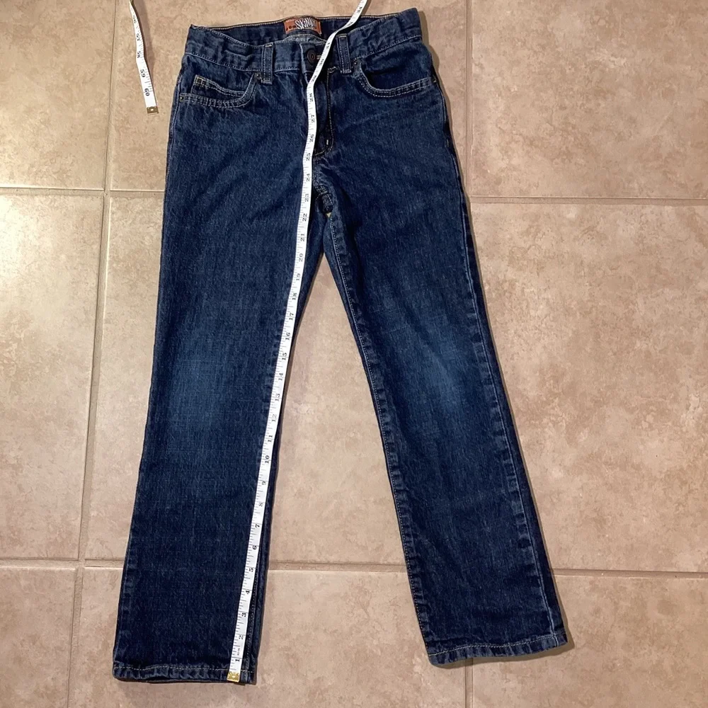 Old Navy Super Skinny Dark Denim Jeans Boys Size 8 Adjustable Waist